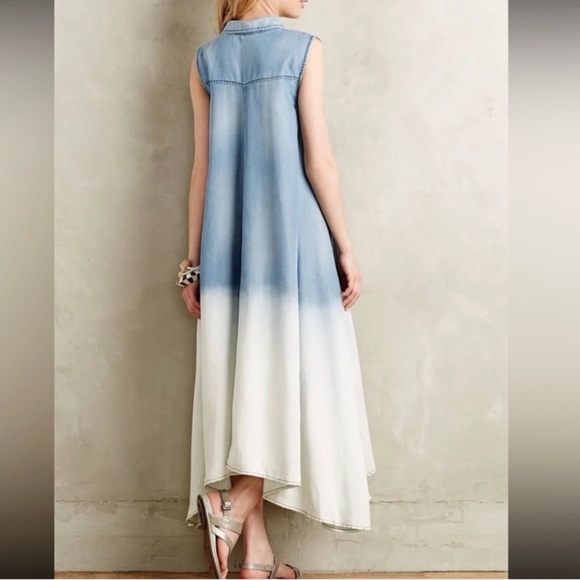 Holding Horses Sleeveless Ombre Blue and White Dress XXS - Picture 2 of 2